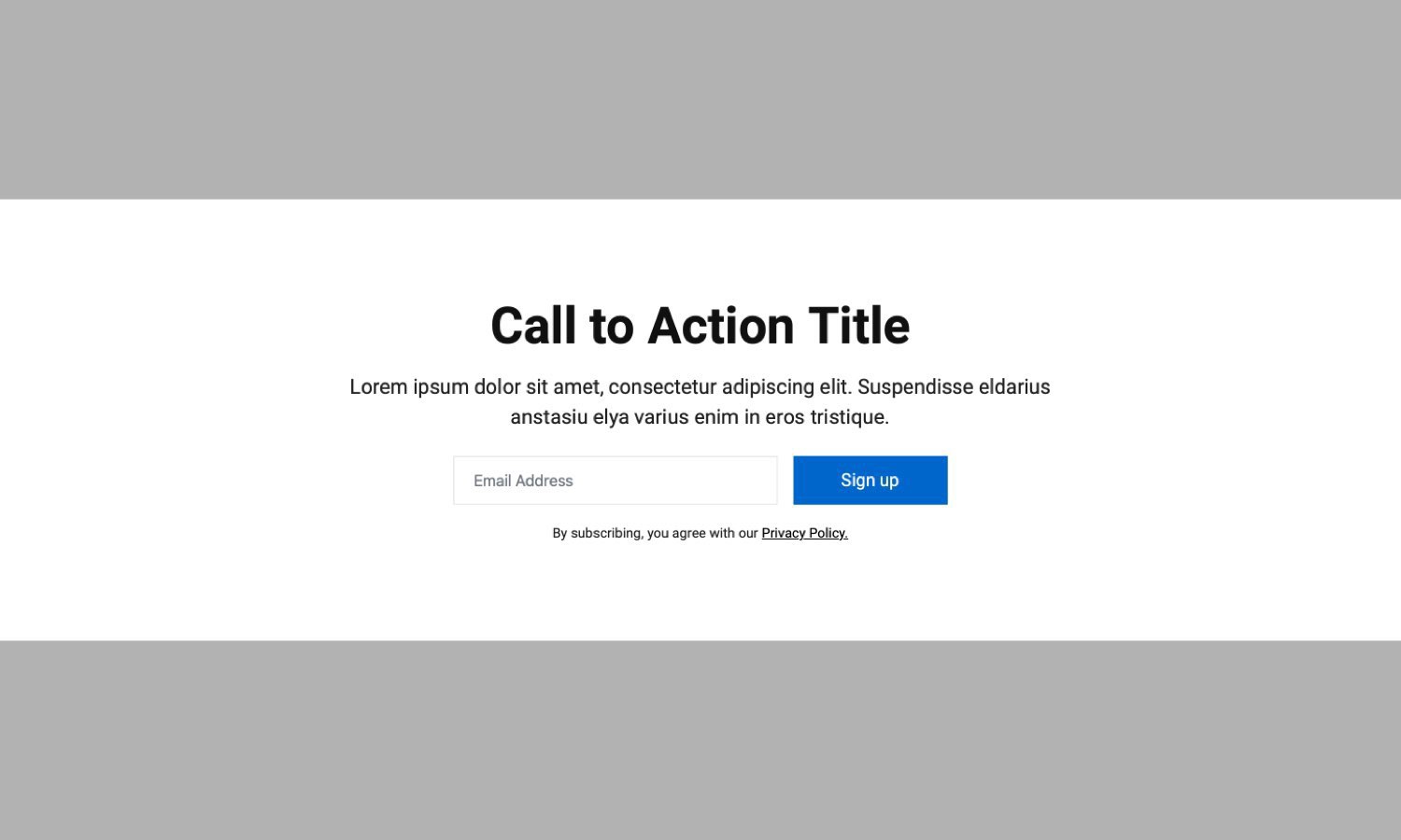call to action design section