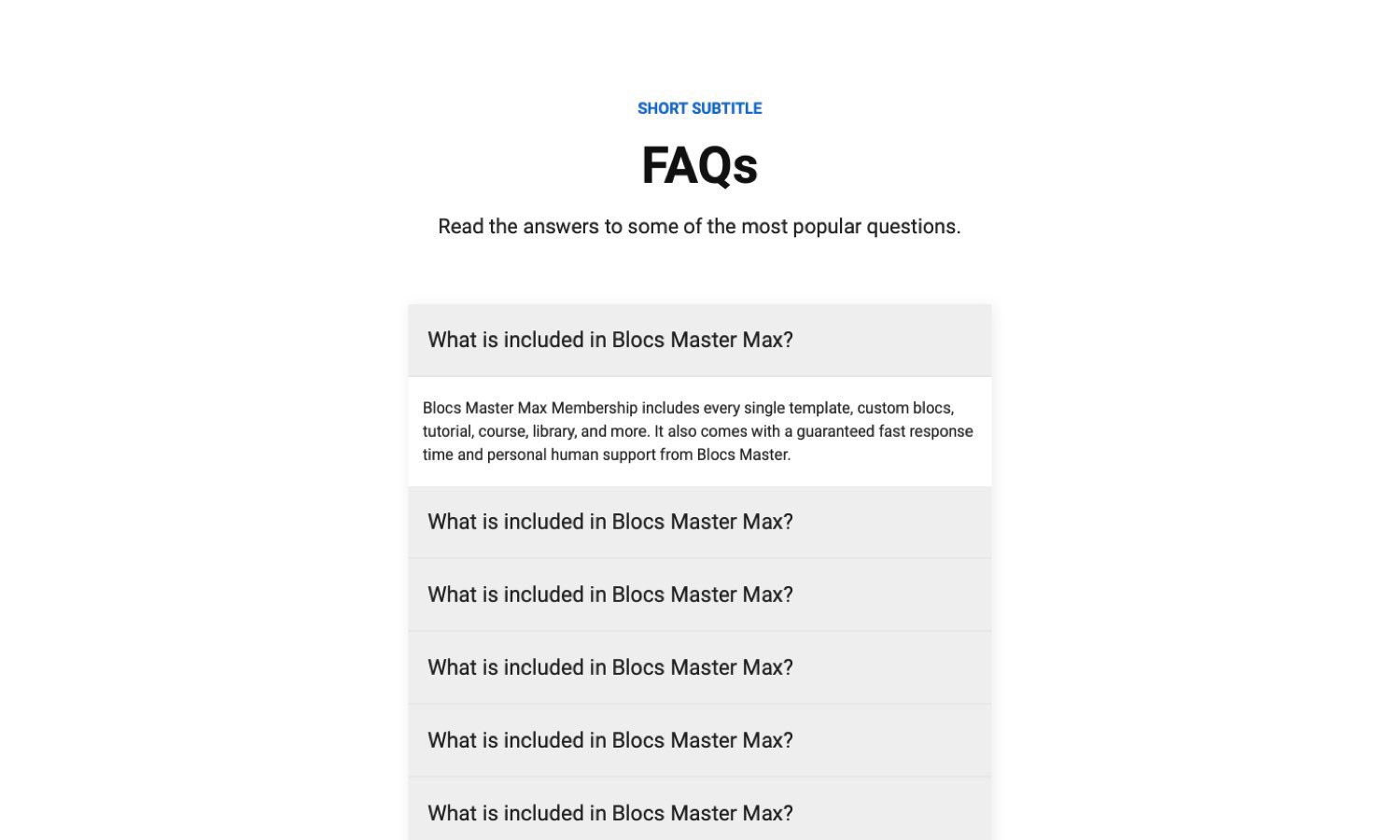 faq frequently asked questions section design