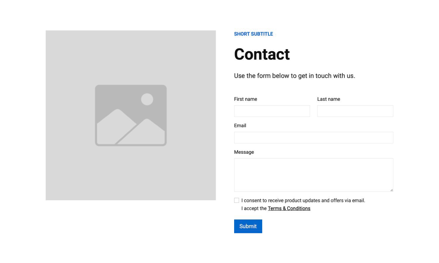 contact form section design