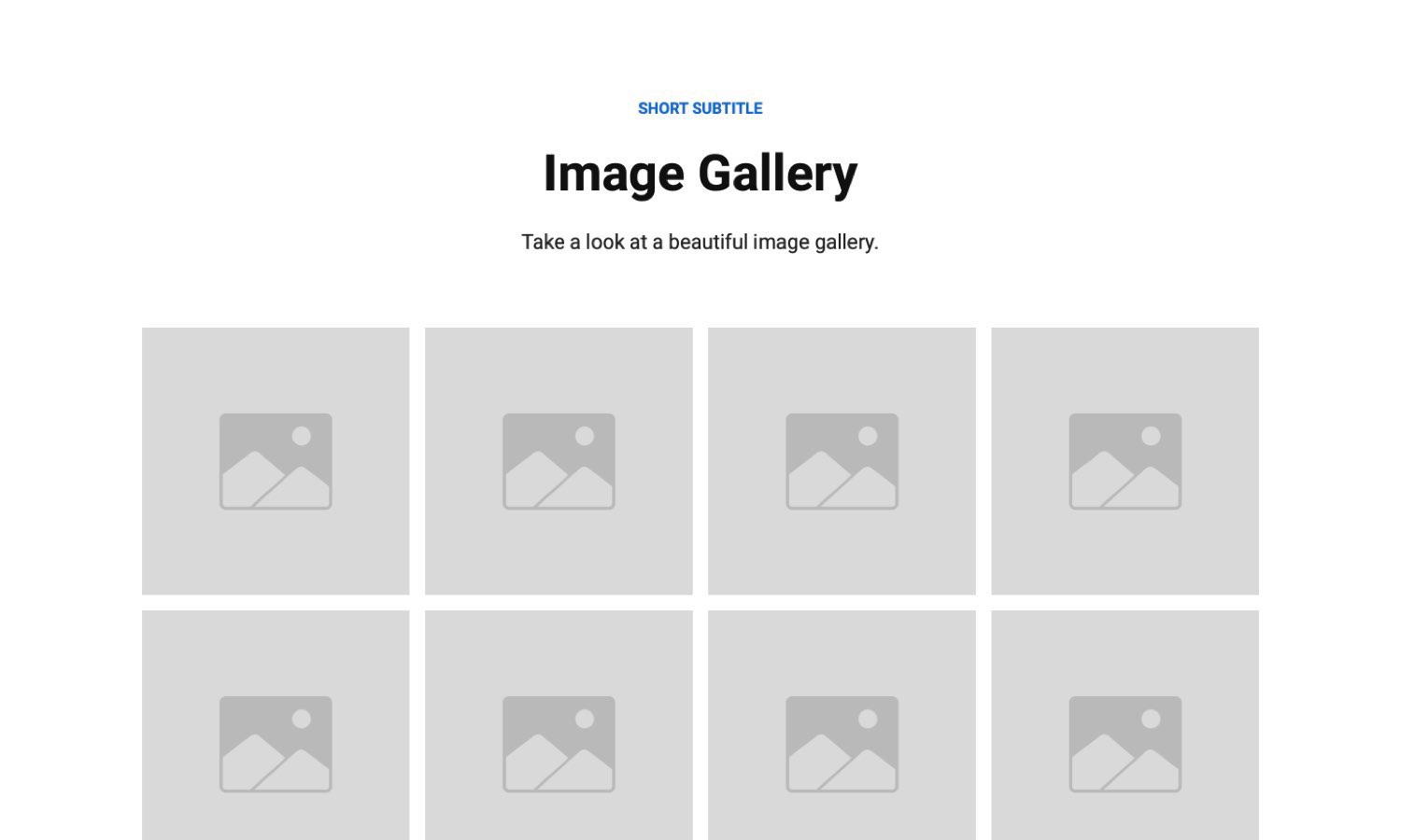 image gallery design section