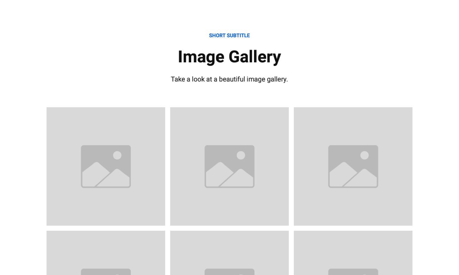 image gallery design section